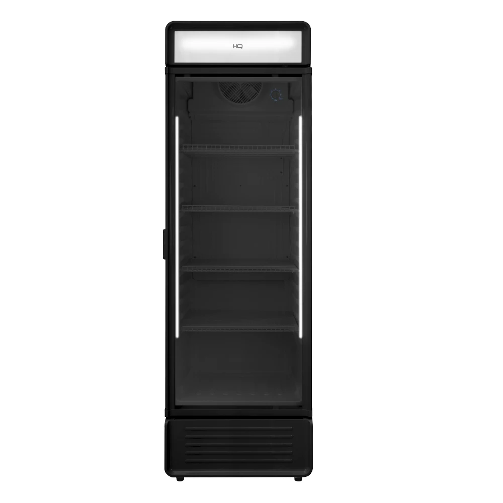 REFRIGERADOR EXPOSITOR VERTICAL HQ 439 LITROS PORTA DE VIDRO PRETO HQ-439REVPVX1 127V