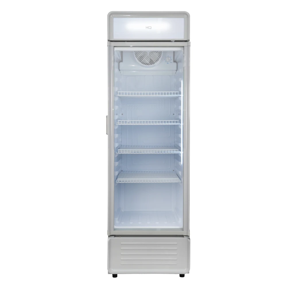 EXPOSITOR REFRIGERADOR VERTICAL PORTA DE VIDRO HQ 320 LITROS CINZA HQ-320REVPVX2 220V