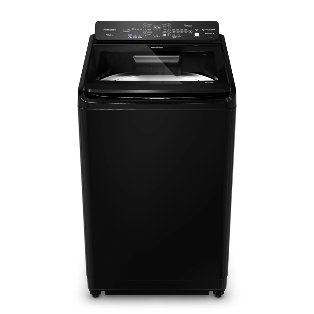 Máquina de Lavar Panasonic 19Kg com 10 Programas de Lavagem e Smartsense Preta NA-F190G1B