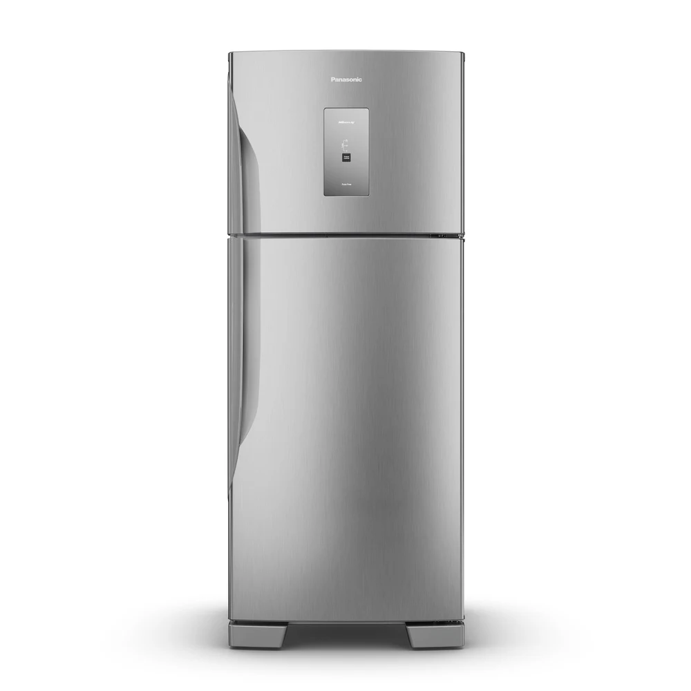 GELADEIRA PANASONIC 435L DUPLEX FROST FREE ANTIBACTÉRIA AG AÇO ESCOVADO NR-BT56PD4XB 220V