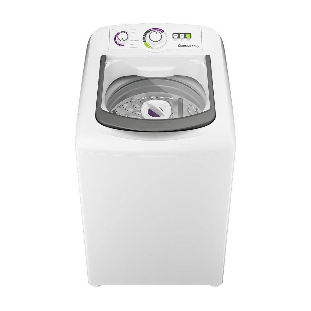MÁQUINA DE LAVAR CONSUL 13KG COM DOSAGEM ECONÔMICA E CICLO EDREDOM BRANCA CWH13AB 127V