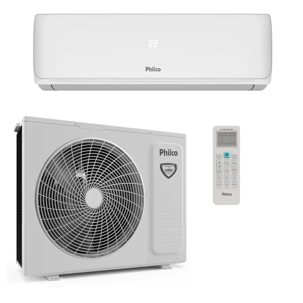 AR CONDICIONADO SPLIT PHILCO HI WALL 18.000 BTU/H FRIO MONOFÁSICO BRANCO PAC18FI 220V
