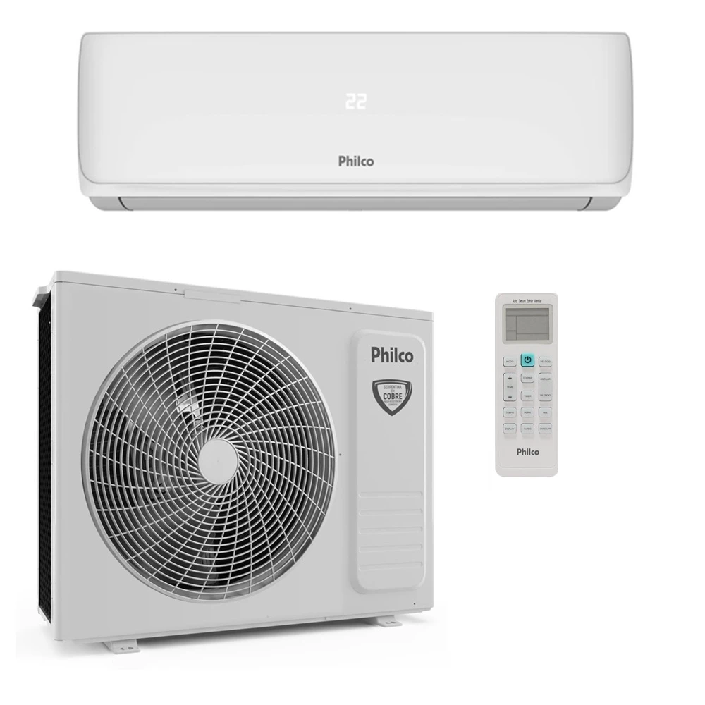 Ar Condicionado Split Philco Hi Wall 24.000 BTU/h Frio Monofásico Branco PAC24FI 220V