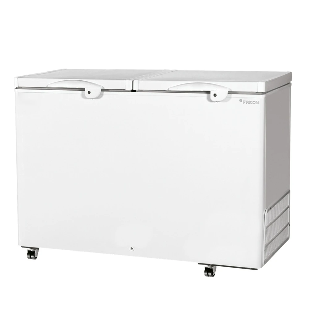 Freezer Conservador Horizontal Fricon 411 Litros Dupla Ação 2 Tampas de Chapa Branco HCED 411C