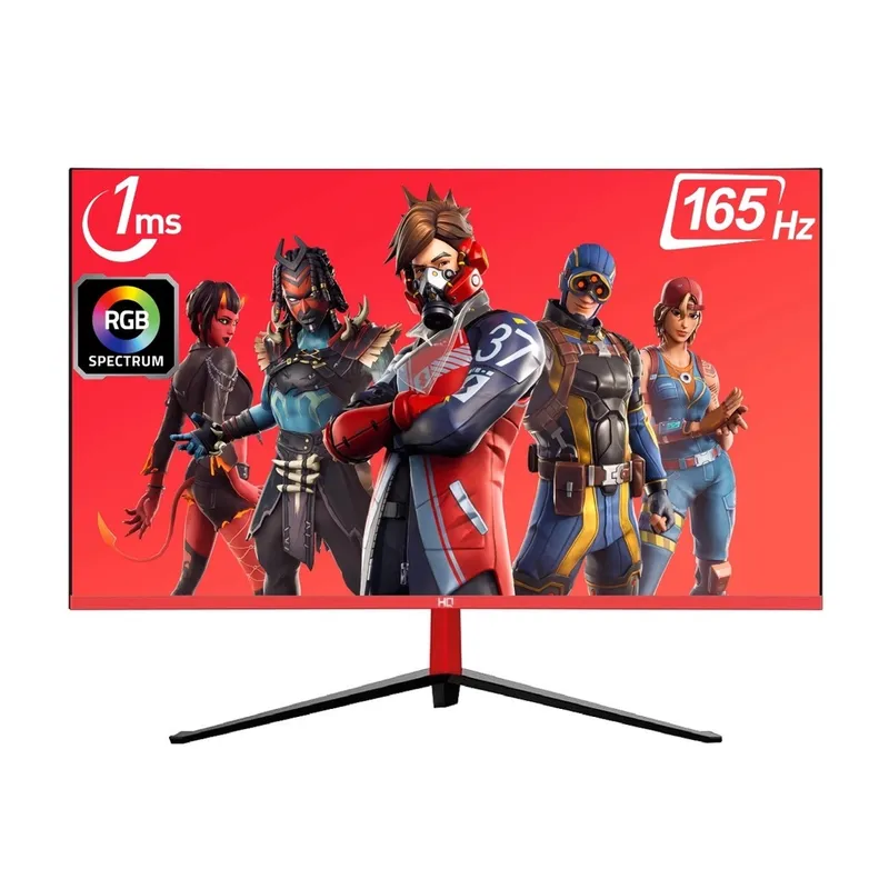 Monitor Gamer 24", 1ms, 144Hz a 165Hz ,Full HD, Curvo, RGB, Display Port, HDMI, AMD FreenSync, Nvidia Gsync, sem bordas, HQ 24GHQG-165