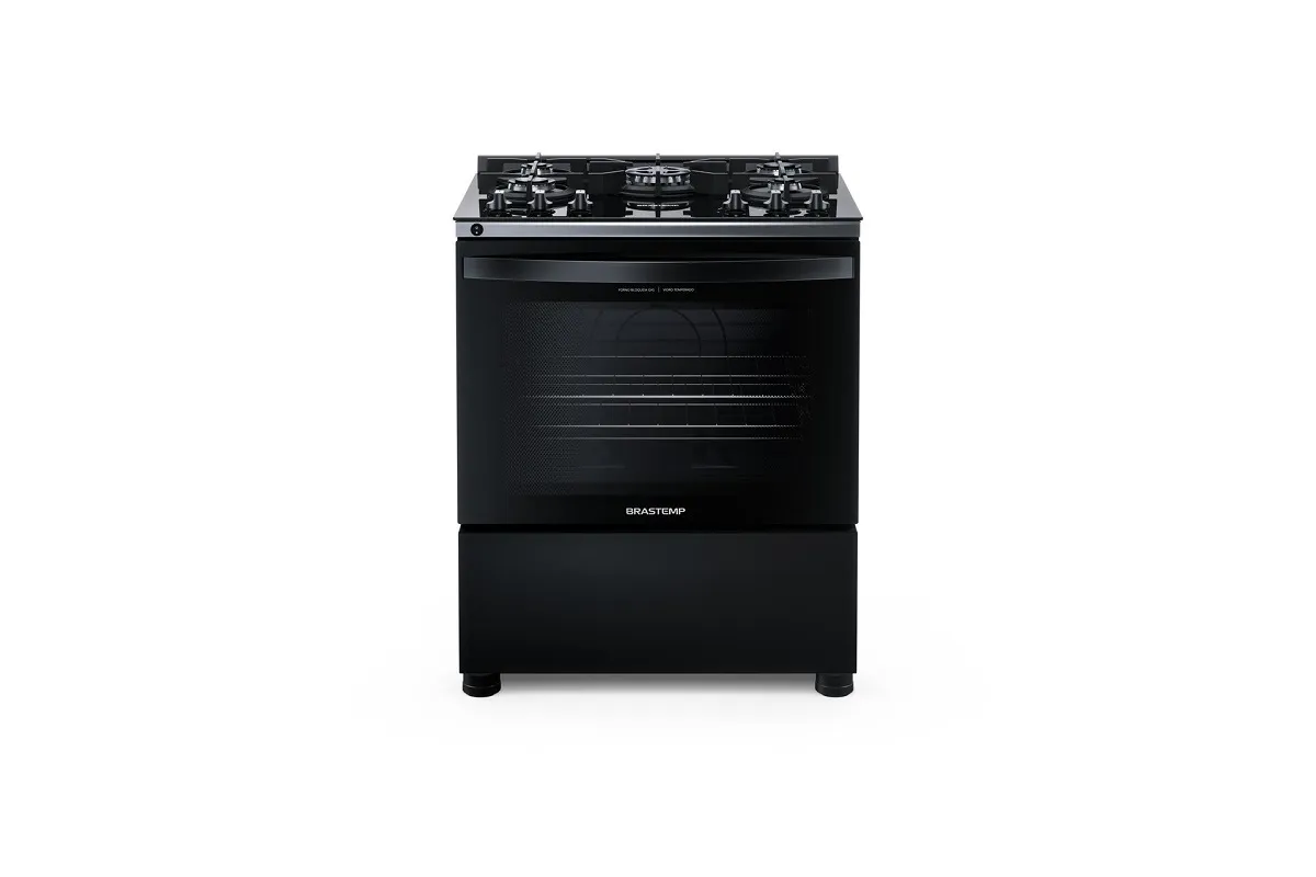 FOGAO BRASTEMP 5B PT MESA VIDRO BFS5VCE BIVOLT