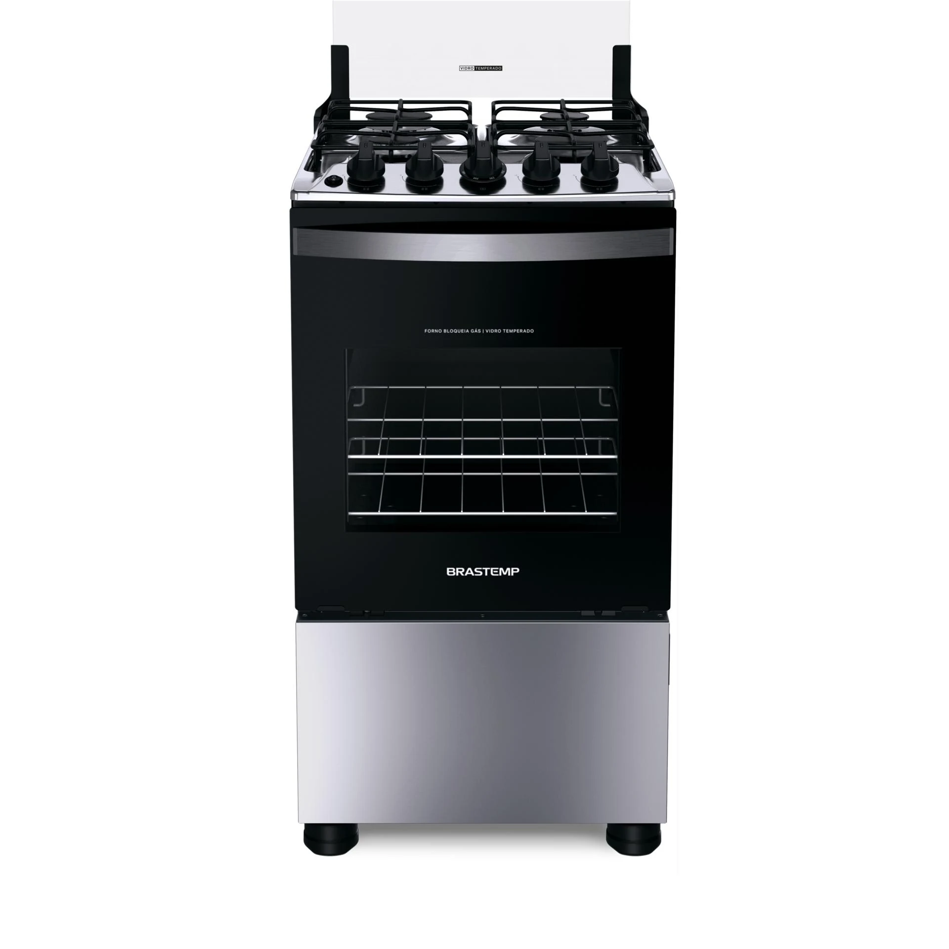 FOGÃO BRASTEMP 4 BOCAS INOX BFO4NBR - BIVOLT