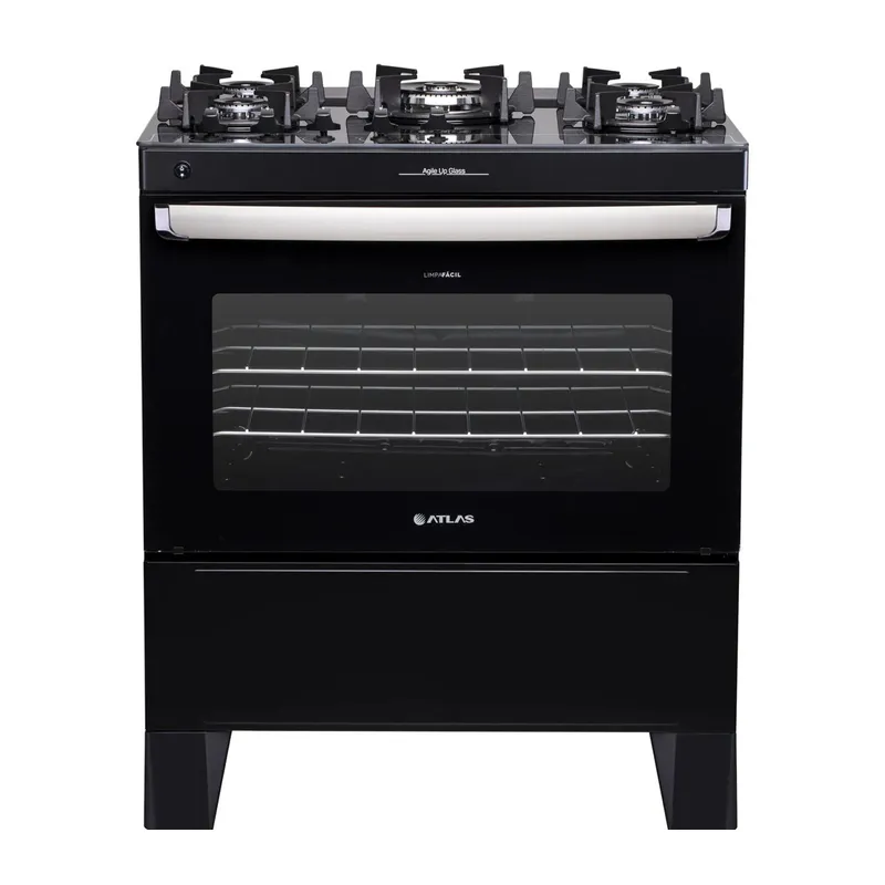 FOGAO ATLAS 5B PT MESA VIDRO AGILE UP BIVOLT