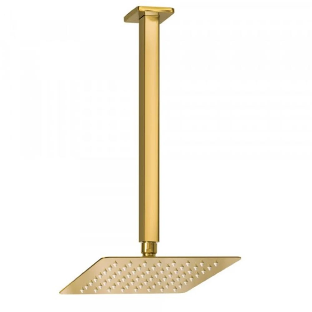 CHUVEIRO DUCHA SLIM QUADRADO DE TETO 20X20CM DOURADO BELCCA - CDT01-DR