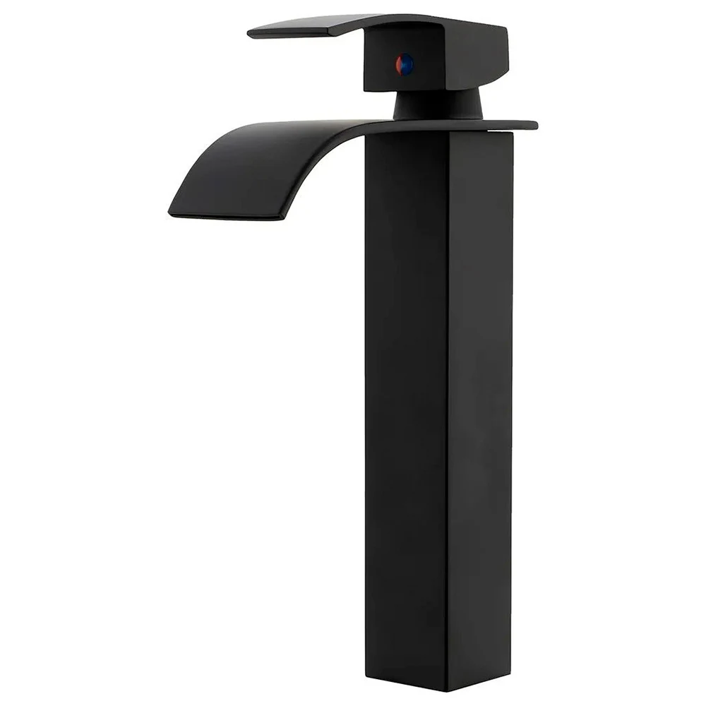 TORNEIRA CASCATA ALTA COM MISTURADOR MONOCOMANDO PRETA DE BANCADA BELCCA TCA01P-BL