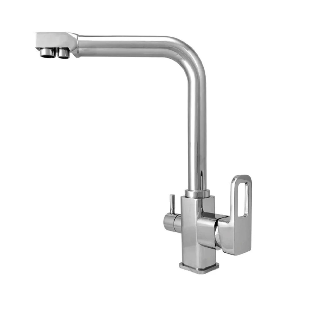 TORNEIRA GOURMET MISTURADOR MONOCOMANDO COM SAÍDA PARA ÁGUA QUENTE/FRIA E FILTRADA CROMADA DE BANCADA BELCCA TFMC-01