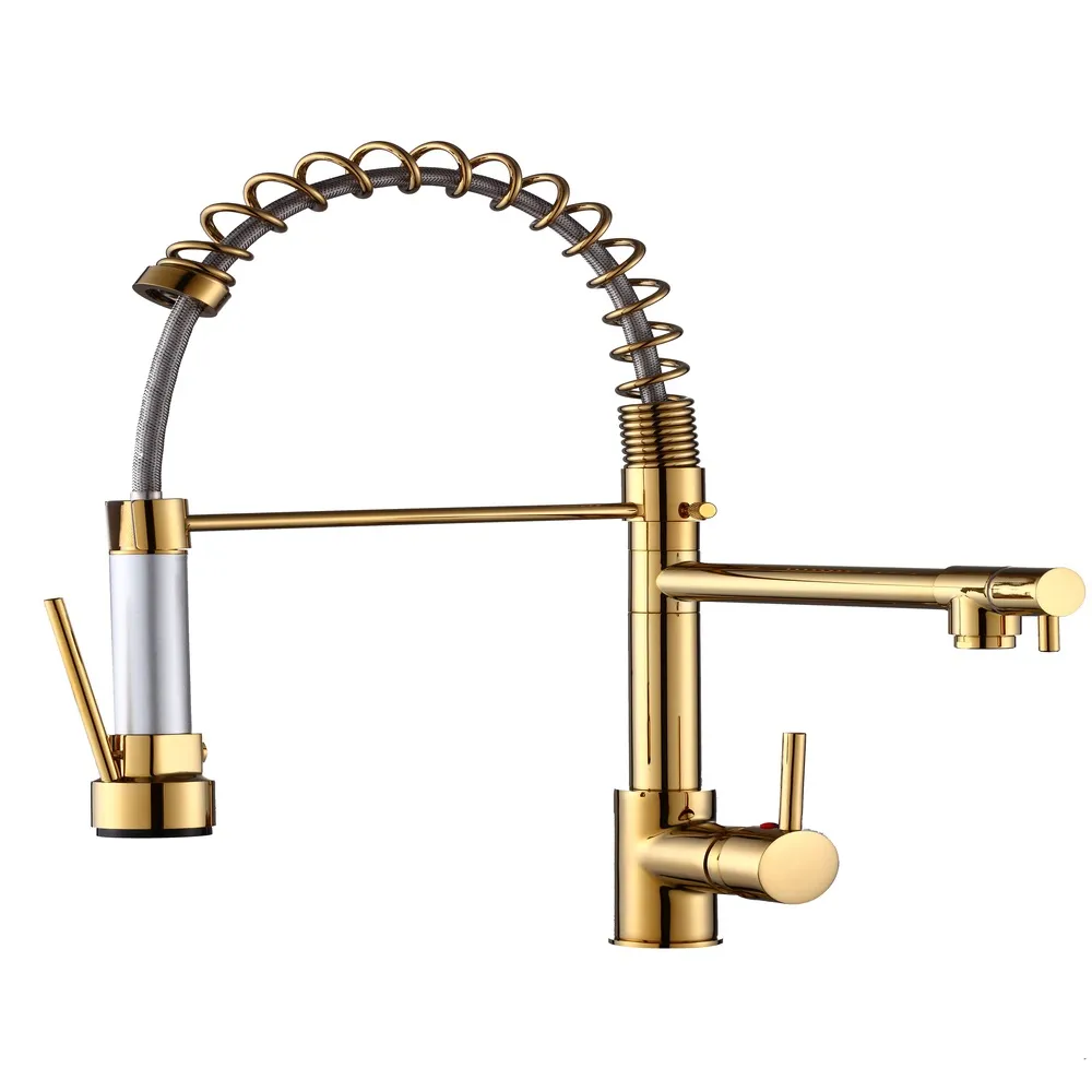 TORNEIRA GOURMET LATÃO 50 CM KE-11131501 BANCADA DOURADA