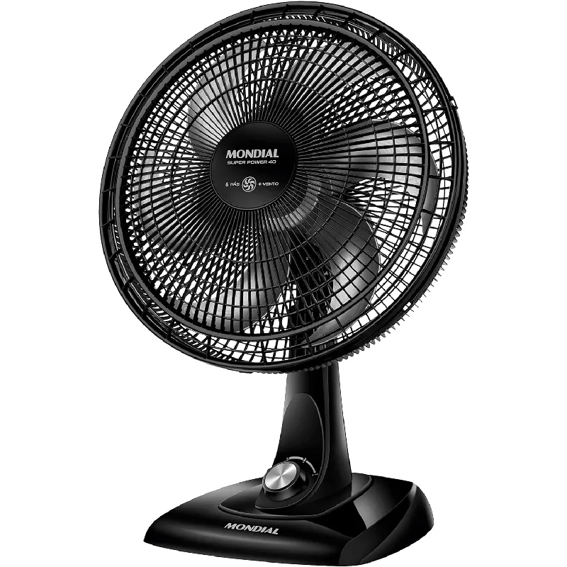 Ventilador De Mesa Mondial Super Power 6 Pás 140W 40cm Preto VSP-40-B - 127V