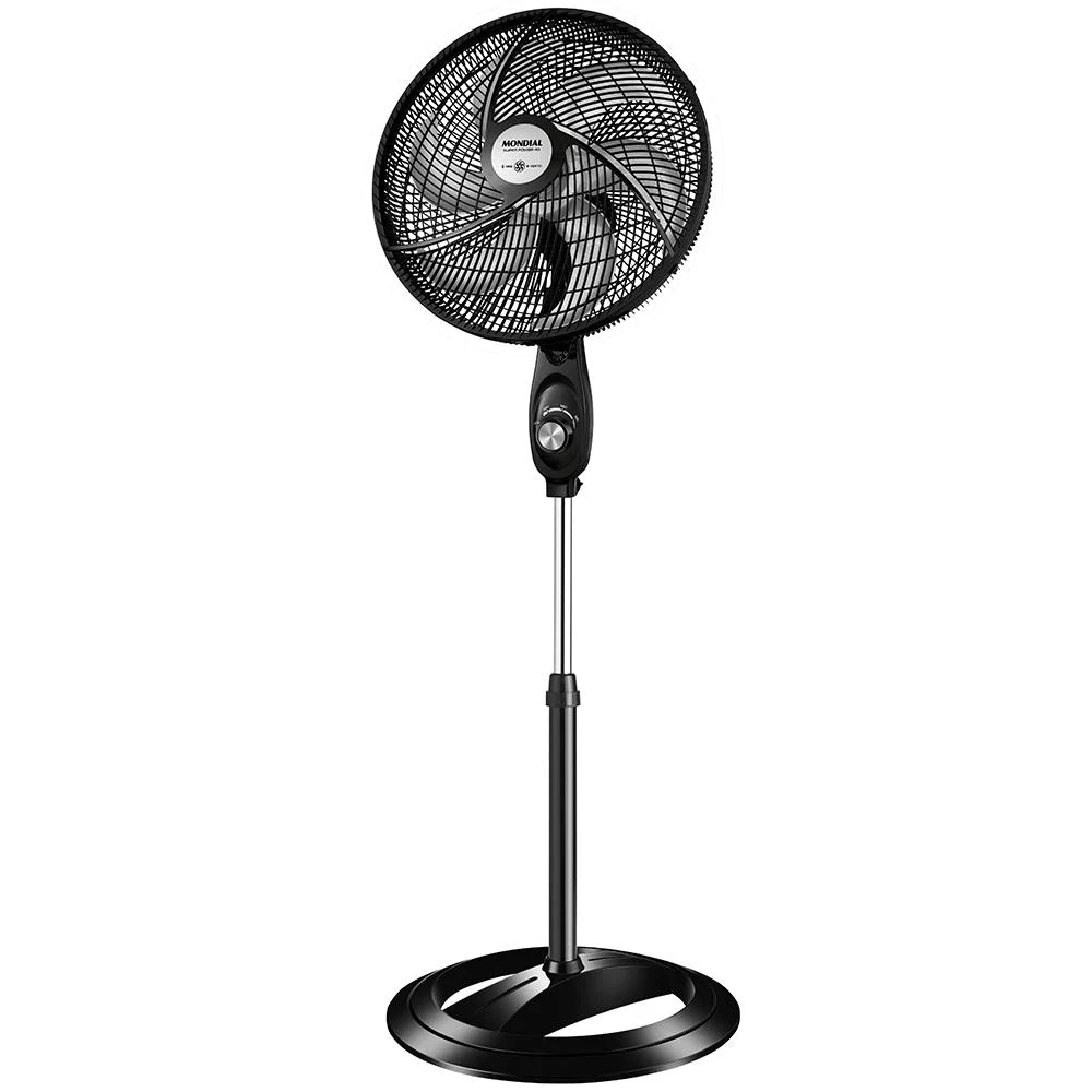 VENTILADOR DE COLUNA MONDIAL SUPER POWER 6 PÁS 3 VELOCIDADES 40CM PRETO VSP-40C - 127V