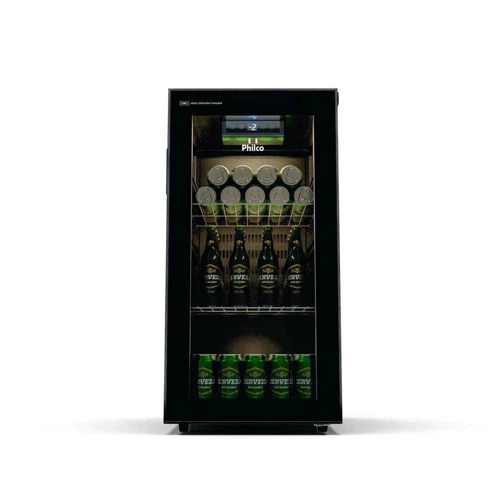 CERVEJEIRA PHILCO 91 LITROS 3 EM 1 ADEGA, CERVEJEIRA E FRIGOBAR PCV142P - 127V