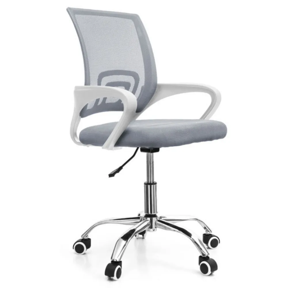 CADEIRA DE ESCRITÓRIO CINZA BASE CROMADA FORTT 1050