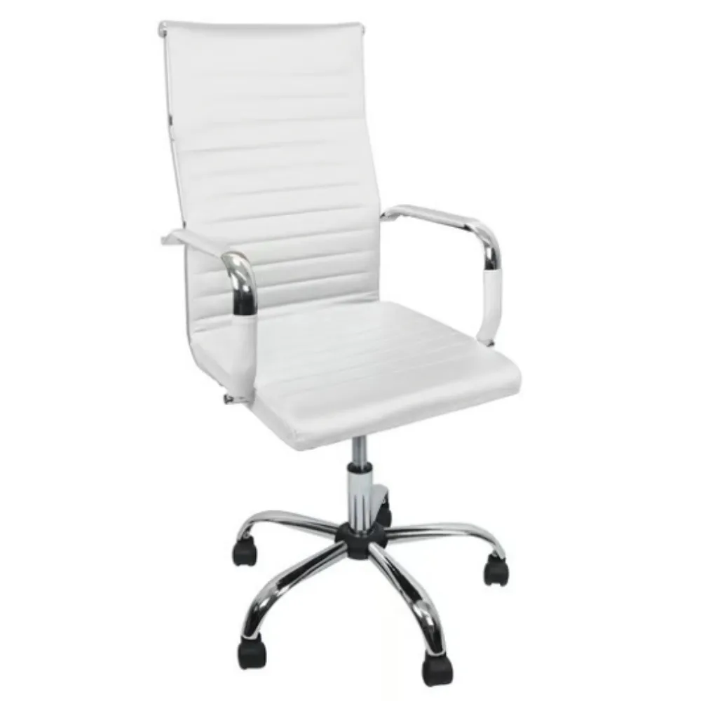 CADEIRA DE ESCRITÓRIO BRANCO BASE CROMADA FORTT CEF04-B