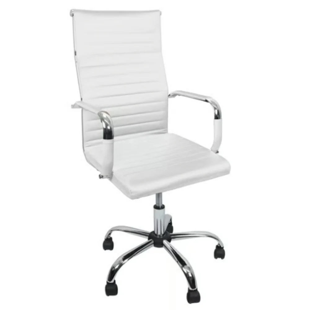 CADEIRA DE ESCRITÓRIO ESTEIRINHA BASE CROMADA COM RODINHA FORTT TURIN BRANCO - CEF04-B