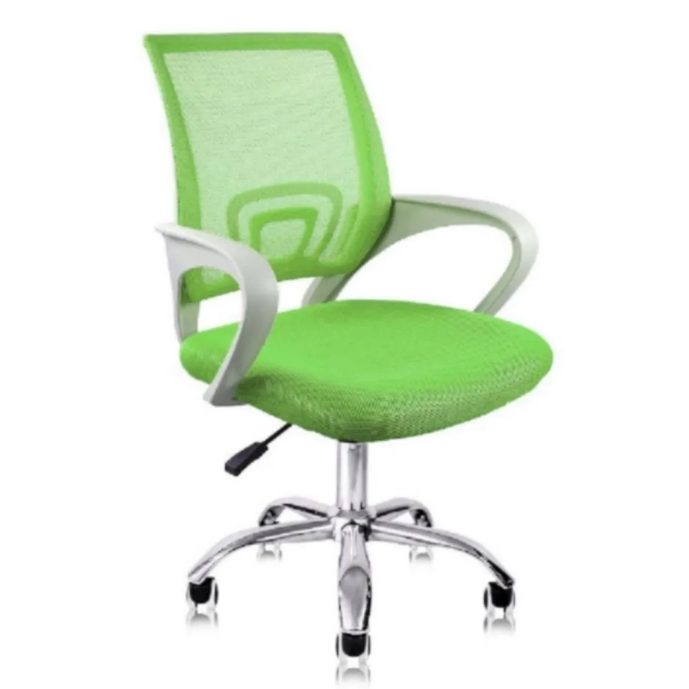 CADEIRA DE ESCRITÓRIO VERDE BASE CROMADA FORTT 1050
