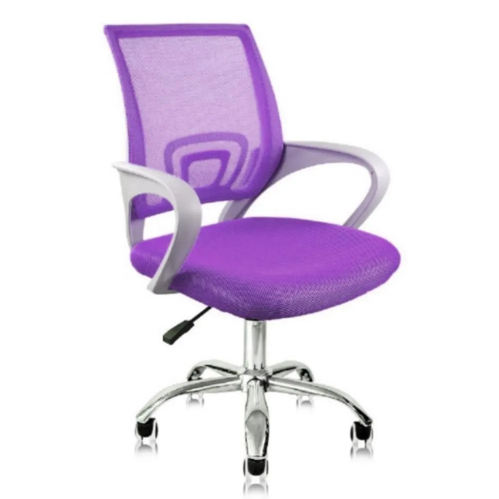 CADEIRA DE ESCRITÓRIO ROXA BASE CROMADA FORTT 1050