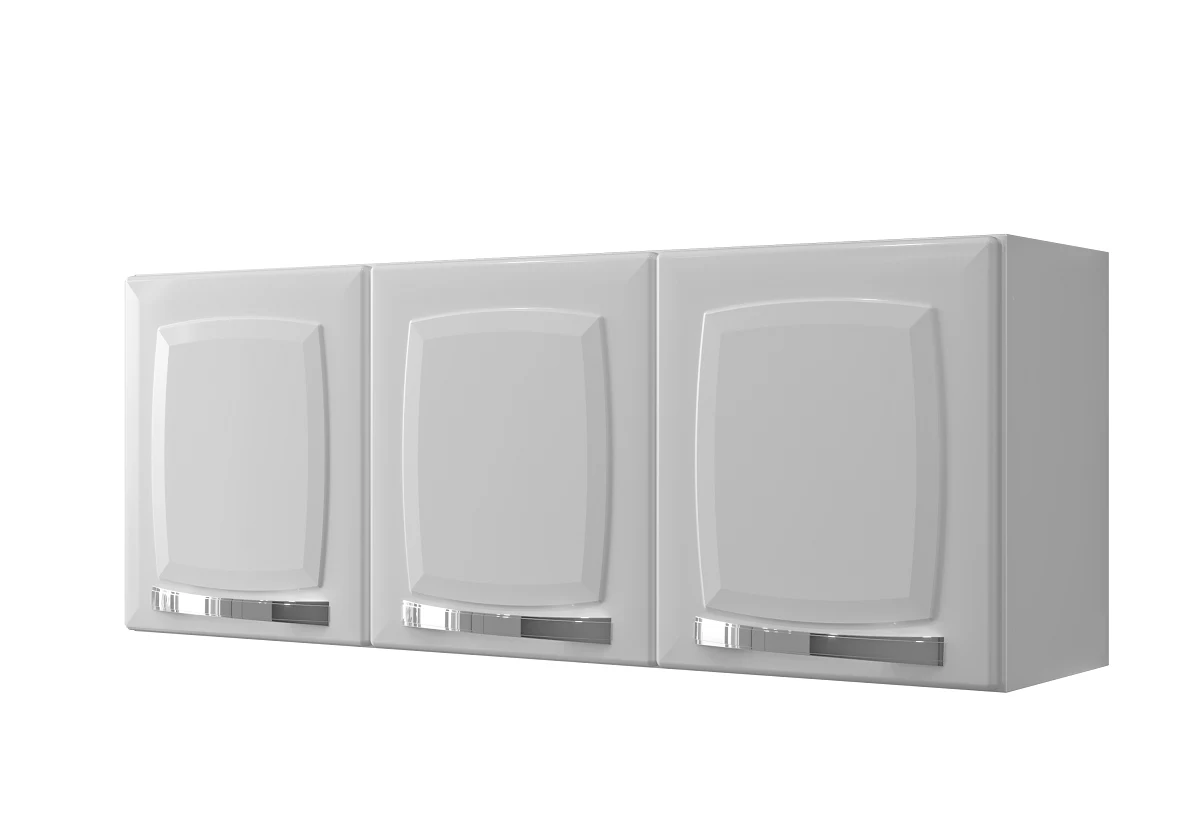ARMÁRIO AEREO DE COZINHA ITATIAIA ROSE COM 3 PORTAS BRANCO -  ARM-105