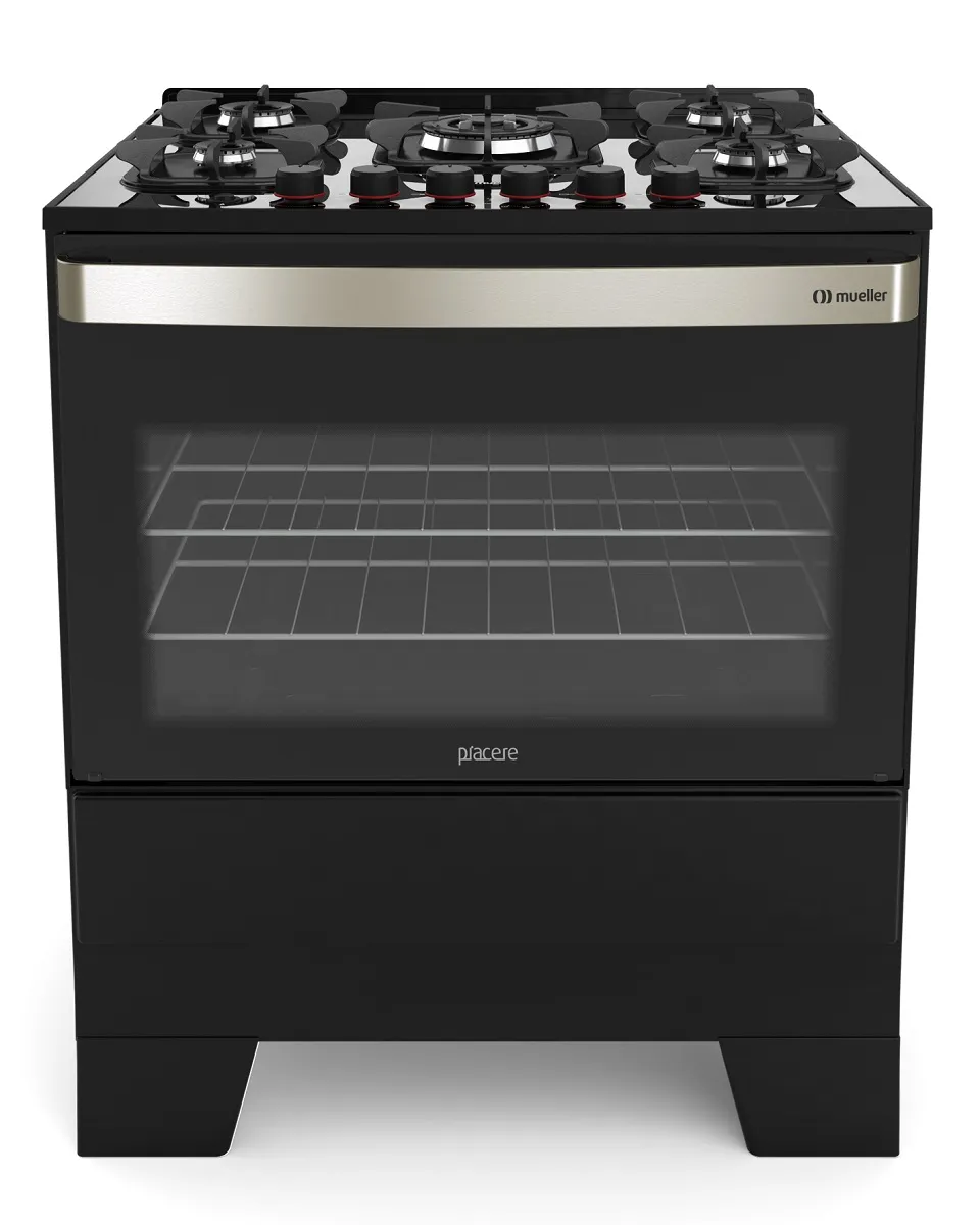 FOGAO MUELLER 5B PT FOSCO MESA VIDRO PIACERE VETRO BIVOLT