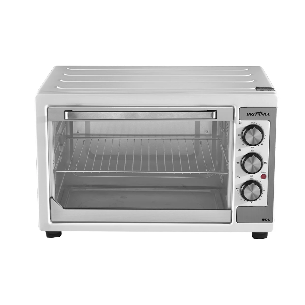 FORNO ELÉTRICO BRITÂNIA 50 LITROS COM FUNÇÃO TIMER BRANCO BFE50B - 127V