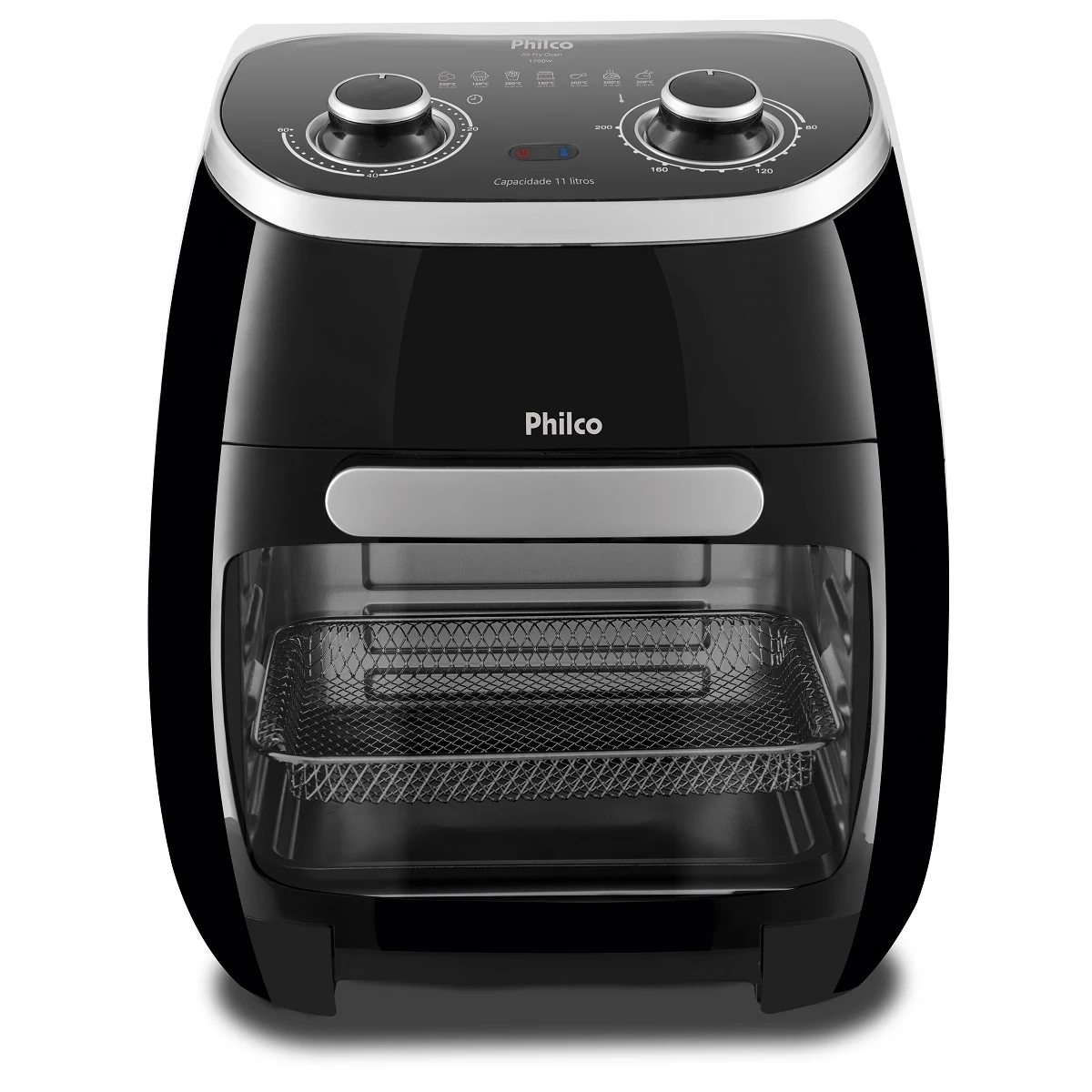FRITADEIRA AIR FRYER OVEN PHILCO 11 LITROS 2 EM 1 PRETO PFR2000P - 220V