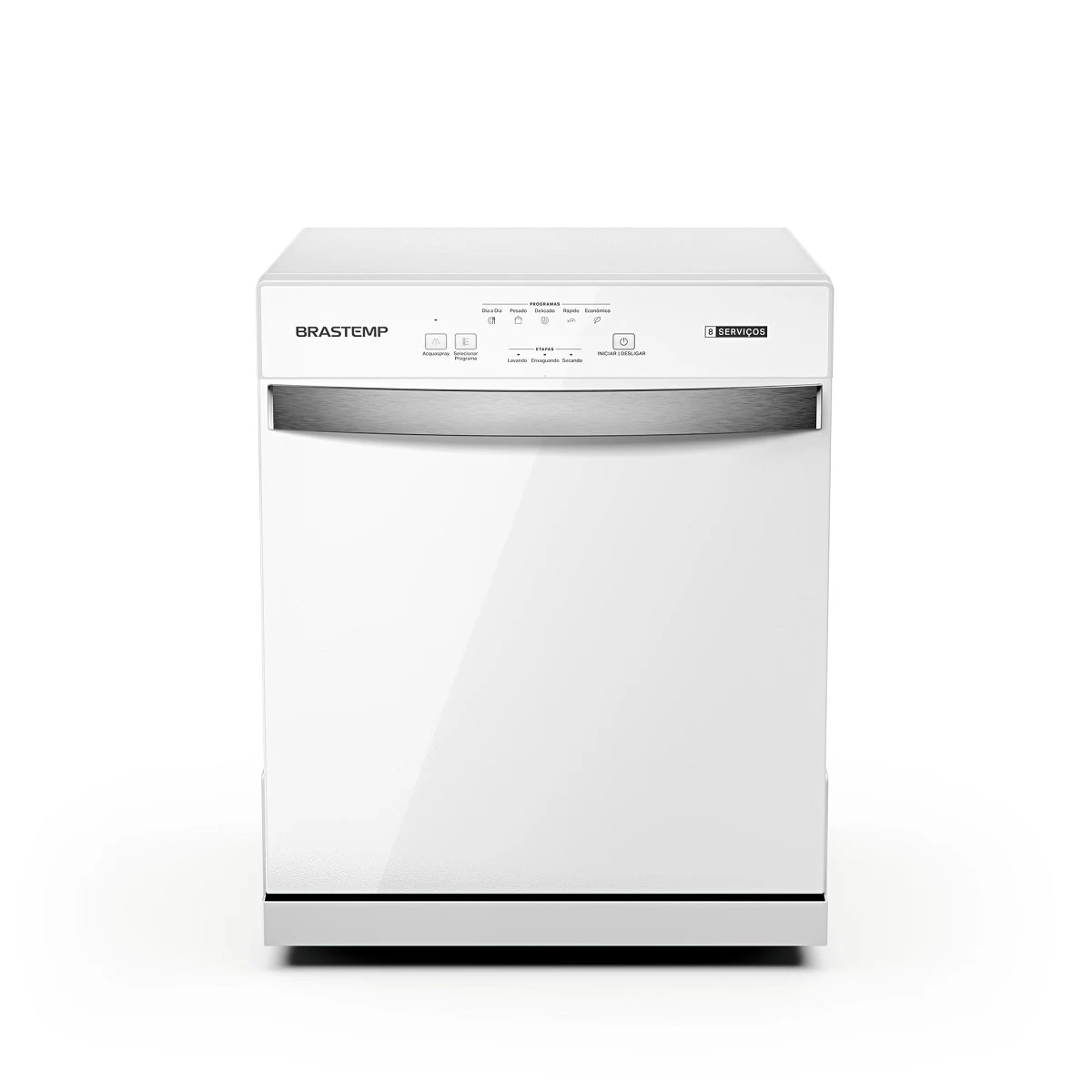 LAVA-LOUÇAS BRASTEMP 8 SERVIÇOS COM CICLO PESADO COR BRANCA BLF08BBANA 127V