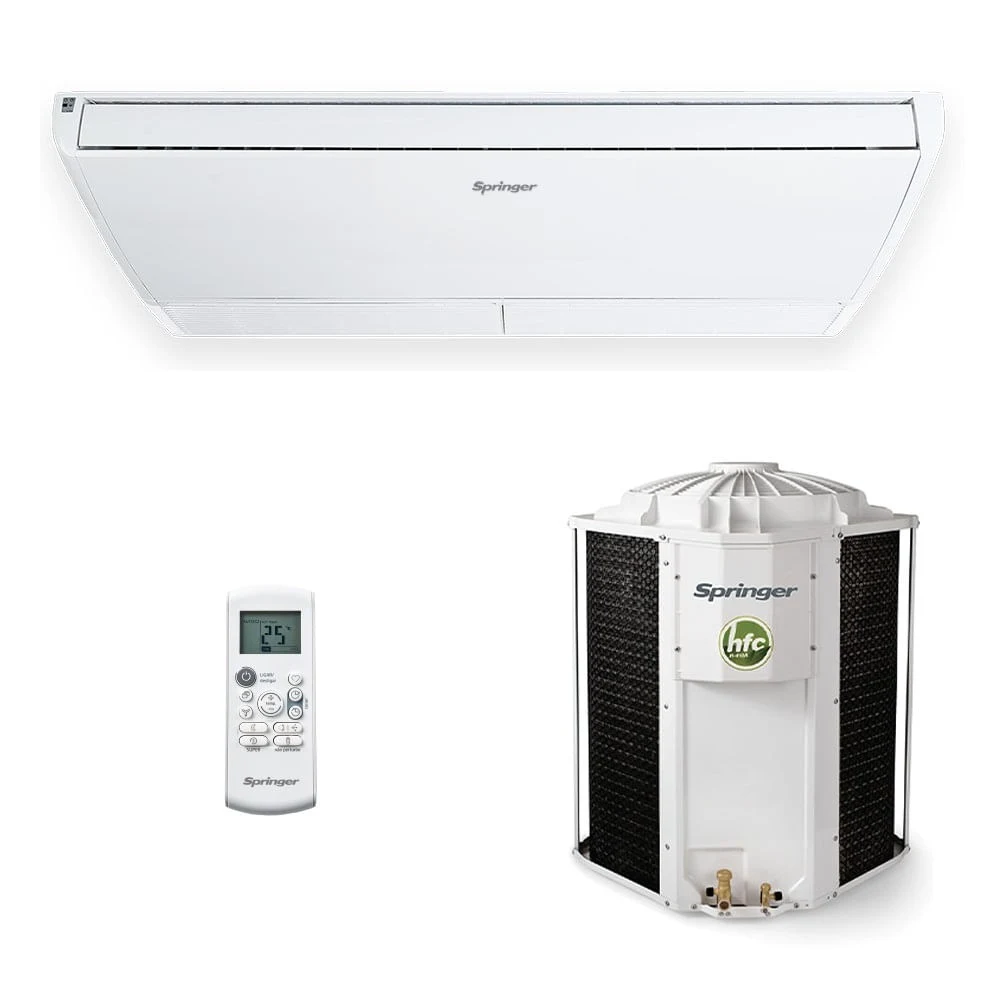 AR CONDICIONADO SPLIT SPRINGER MIDEA TETO 57.000 BTU/H FRIO BRANCO TRIFÁSICO 42ZQA60S5/38CCU060235MS - 380V