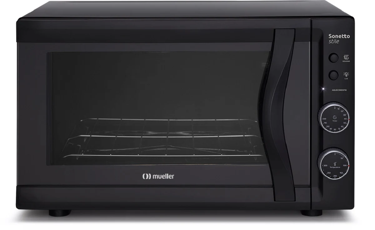 FORNO ELÉTRICO DE BANCADA MUELLER 44 LITROS SONETTO STILE PRETO G3 - 220V