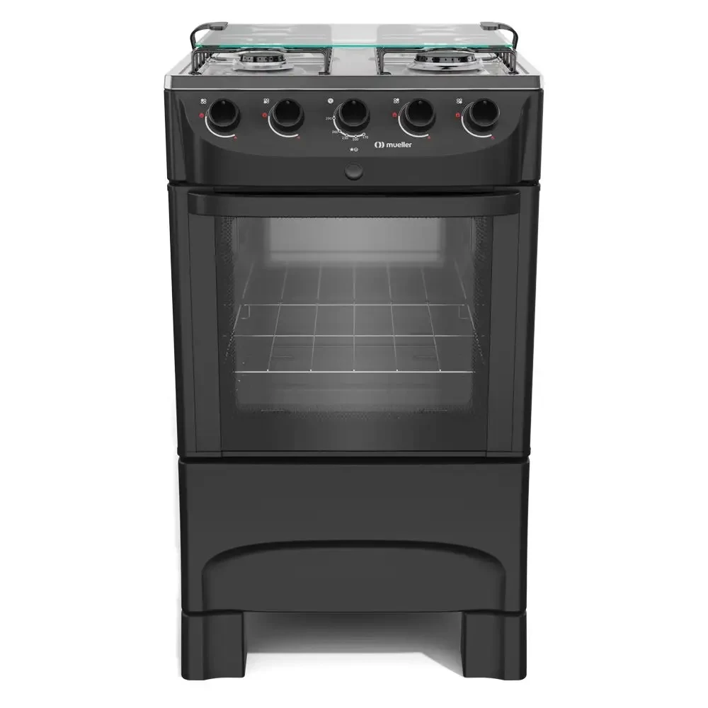 FOGÃO MUELLER 4 BOCAS PRETO FOSCO MFI4BB - BIVOLT