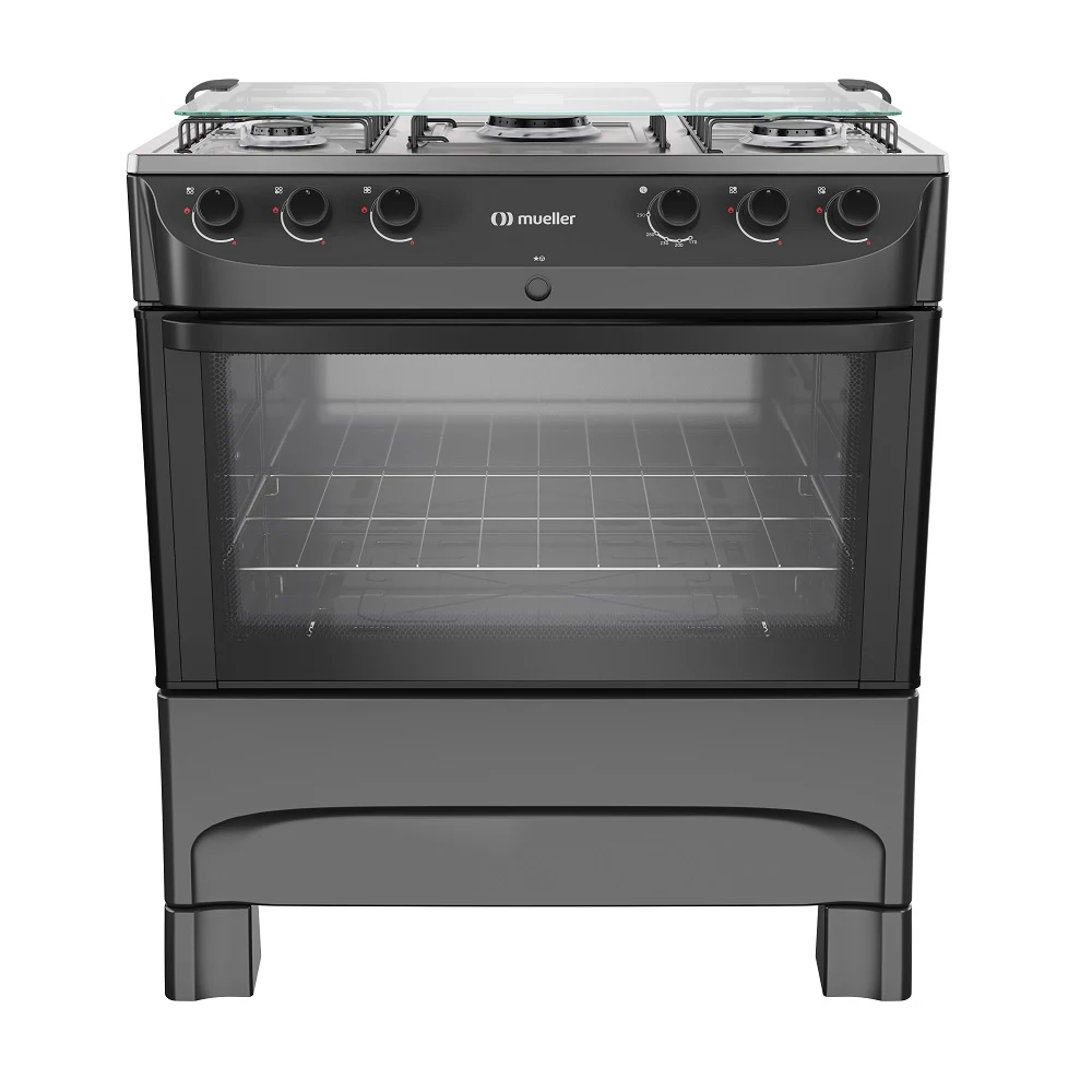 FOGÃO MUELLER 5 BOCAS PRETO FOSCO MFI5BB - BIVOLT