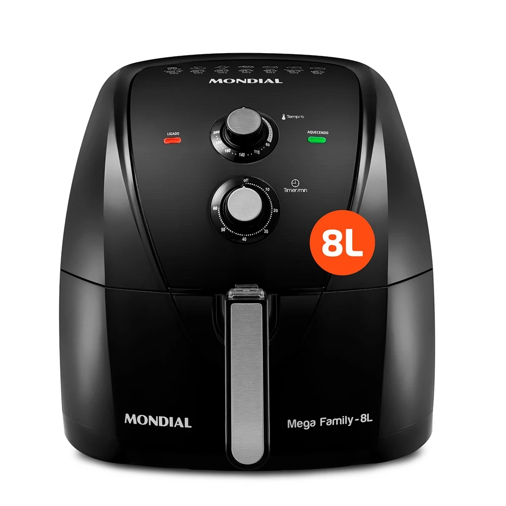 FRITADEIRA AIR FRYER MONDIAL 8 LITROS PRETO AFN-80-FB - 127V