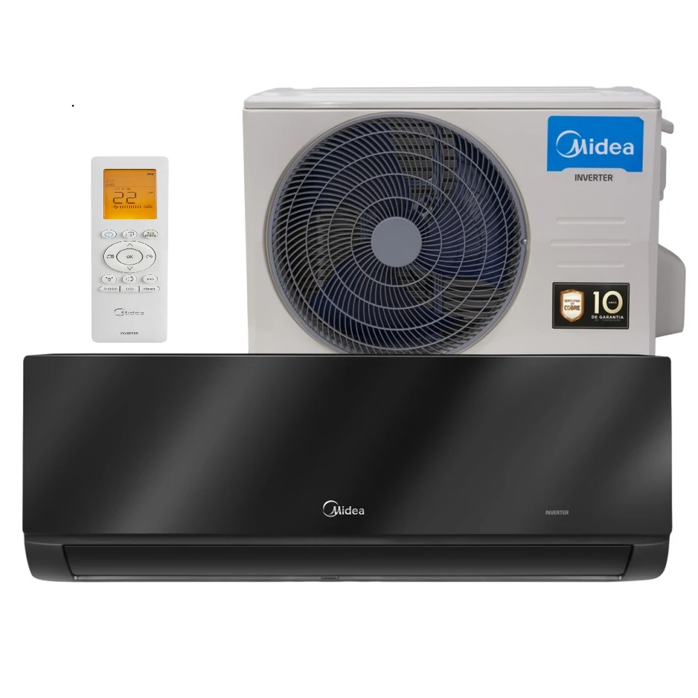 AR CONDICIONADO SPLIT SPRINGER MIDEA HI WALL XTREME SAVE CONNECT BLACK EDITION INVERTER 24.000 BTU/H QUENTE E FRIO MONOFÁSICO PRETO 220V