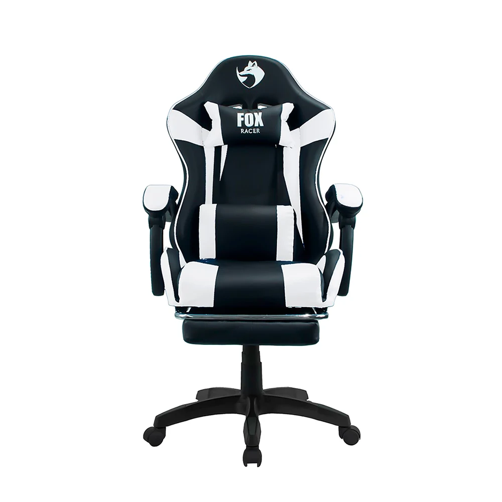 CADEIRA GAMER FOX RACER ZERDA COM APOIO DE PÉS BRANCA - W20