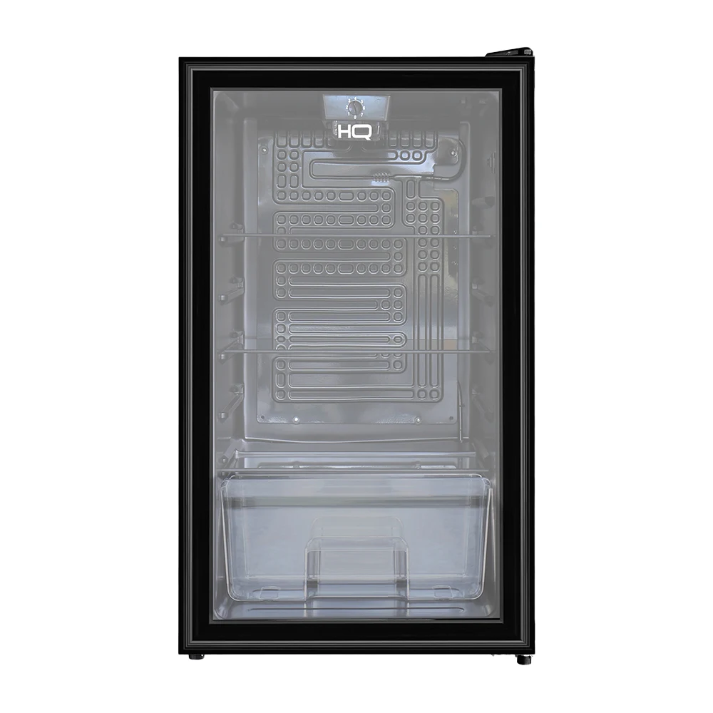 FRIGOBAR EXPOSITOR VERTICAL HQ VIDRO DUPLO 95 LITROS PRETO HQ-95FBPV 127V
