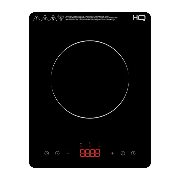 Cooktop de Indução HQ 1 Boca Portátil 2000W Preto HQ-IDS2001P 220V