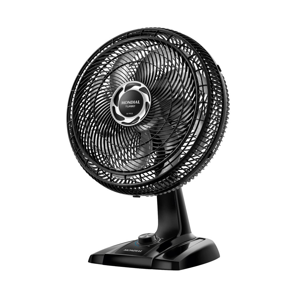 VENTILADOR MESA MONDIAL TURBO 40CM PT/PR NVT-40-8P-B 127V