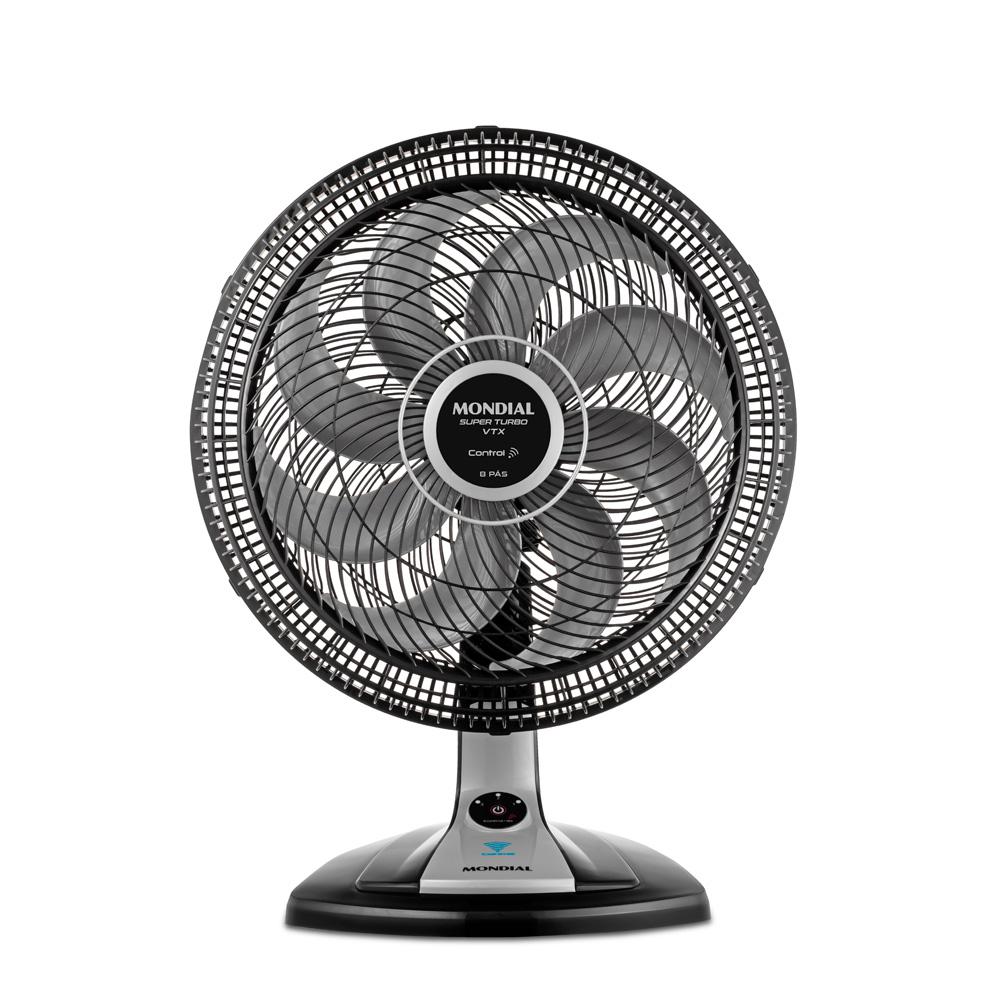 VENTILADOR MESA MONDIAL TURBO 40CM PT/PR VTX-40-8P-CR 127V