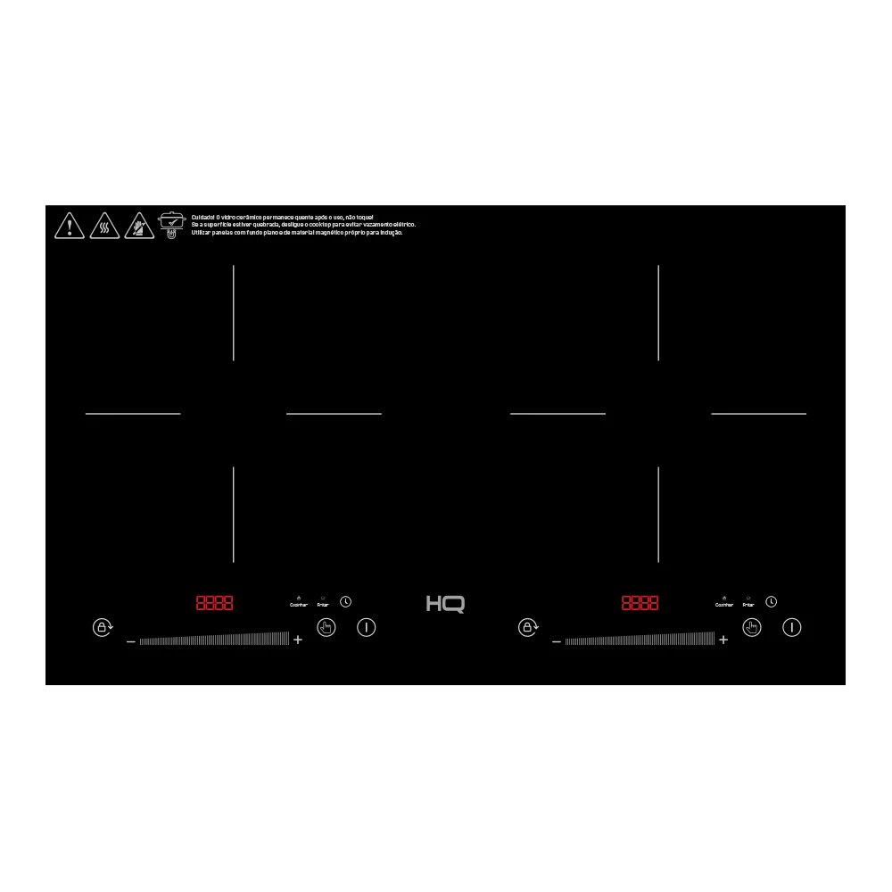 COOKTOP DE INDUÇÃO HQ 2 BOCAS PORTÁTIL 3500W PRETO HQ-IDE3502S 220V