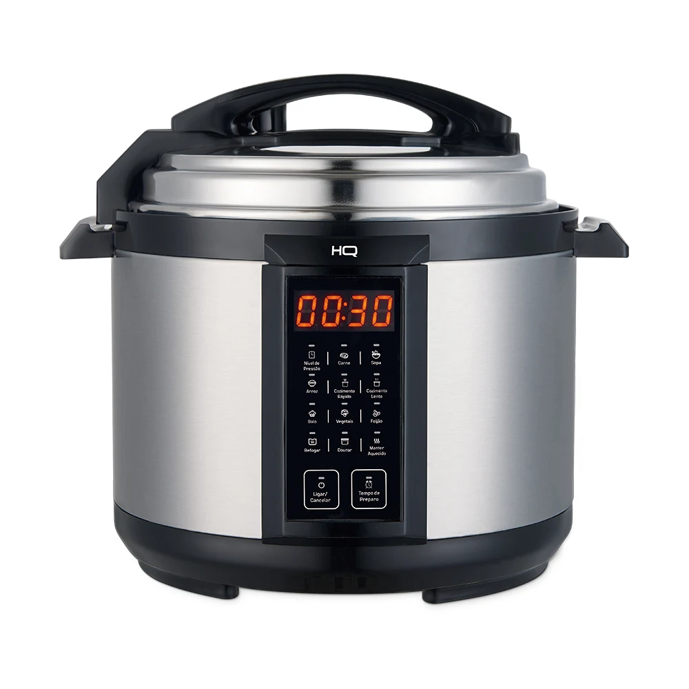 PANELA DE PRESSÃO ELÉTRICA MULTIFUNCIONAL DIGITAL HQ 5 LITROS INOX HQ-Y5D2I 220V