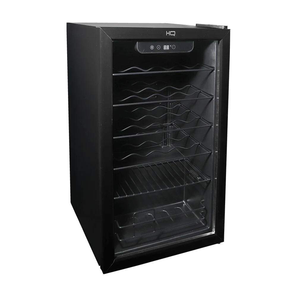 ADEGA DE VINHOS COMPRESSOR HQ 75 LITROS 24 GARRAFAS PRETO HQ-AV24H2 220V