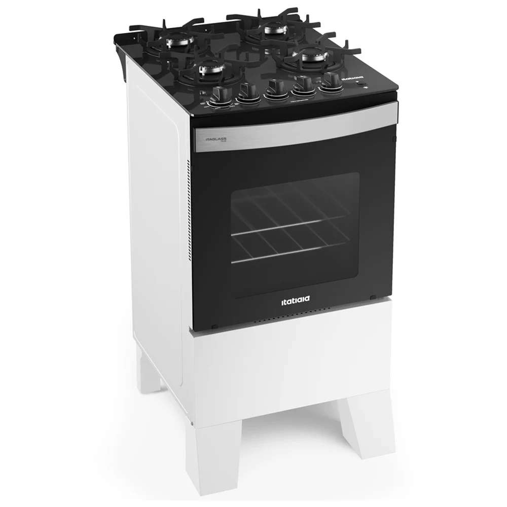 FOGÃO ITATIAIA 4 BOCAS ITAGLASS PLUS BRANCO - BIVOLT