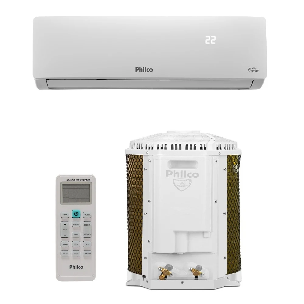 AR CONDICIONADO SPLIT PHILCO HI WALL INVERTER 12.000 BTU/H FRIO MONOFÁSICO BRANCO PAC12FC 220V