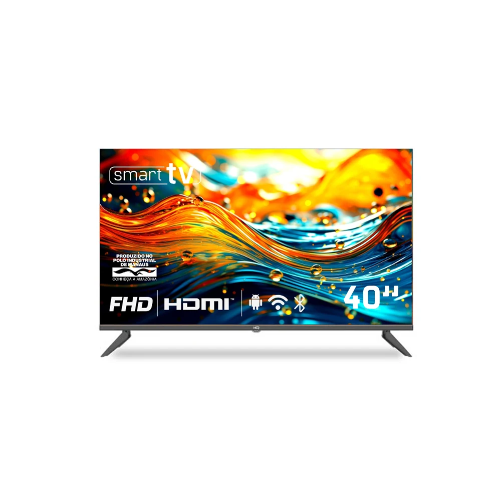 SMART TV HQ 40 FULL HD TELA SEM BORDAS ANDROID 12 DESIGN SLIM HQS40NKHM