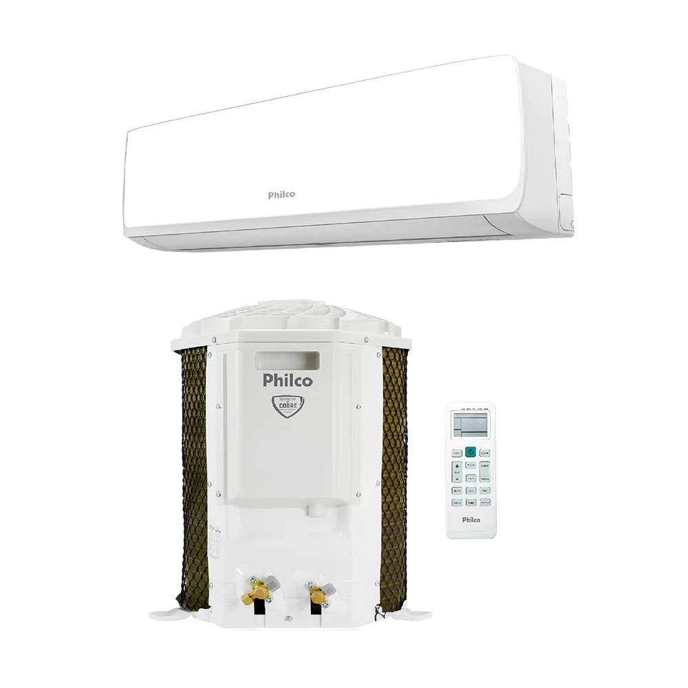 AR CONDICIONADO SPLIT PHILCO HI WALL 9.000 BTU/H QUENTE E FRIO MONOFÁSICO BRANCO PAS9QT 220V
