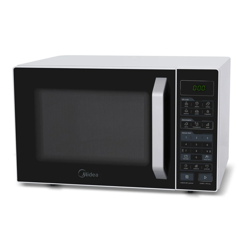 FORNO MICRO-ONDAS MIDEA 27 LITROS 800W BRANCO E PRETO MXSA27P2 220V