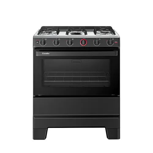 Fogão Esmaltec 5 Bocas Ideal Super Mesa de Aço Inox Preto F5IAP - Bivolt