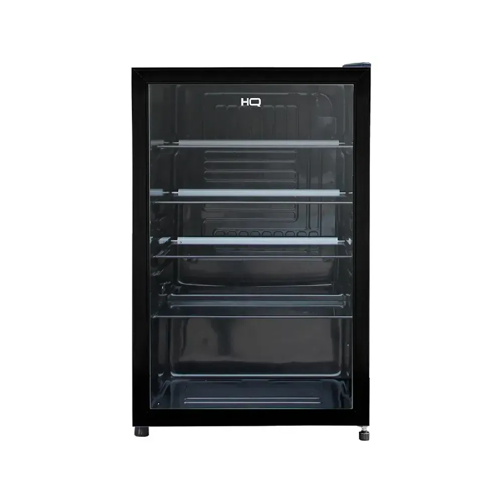Frigobar Expositor Vertical HQ Vidro Duplo 130 Litros Preto HQ-130FBPVL1 127V